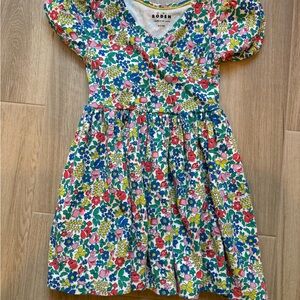 Size 4/5 Mini Boden Floral Kids Dress - Blue and Pink